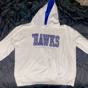 Womens White KU Jayhawks hoodie